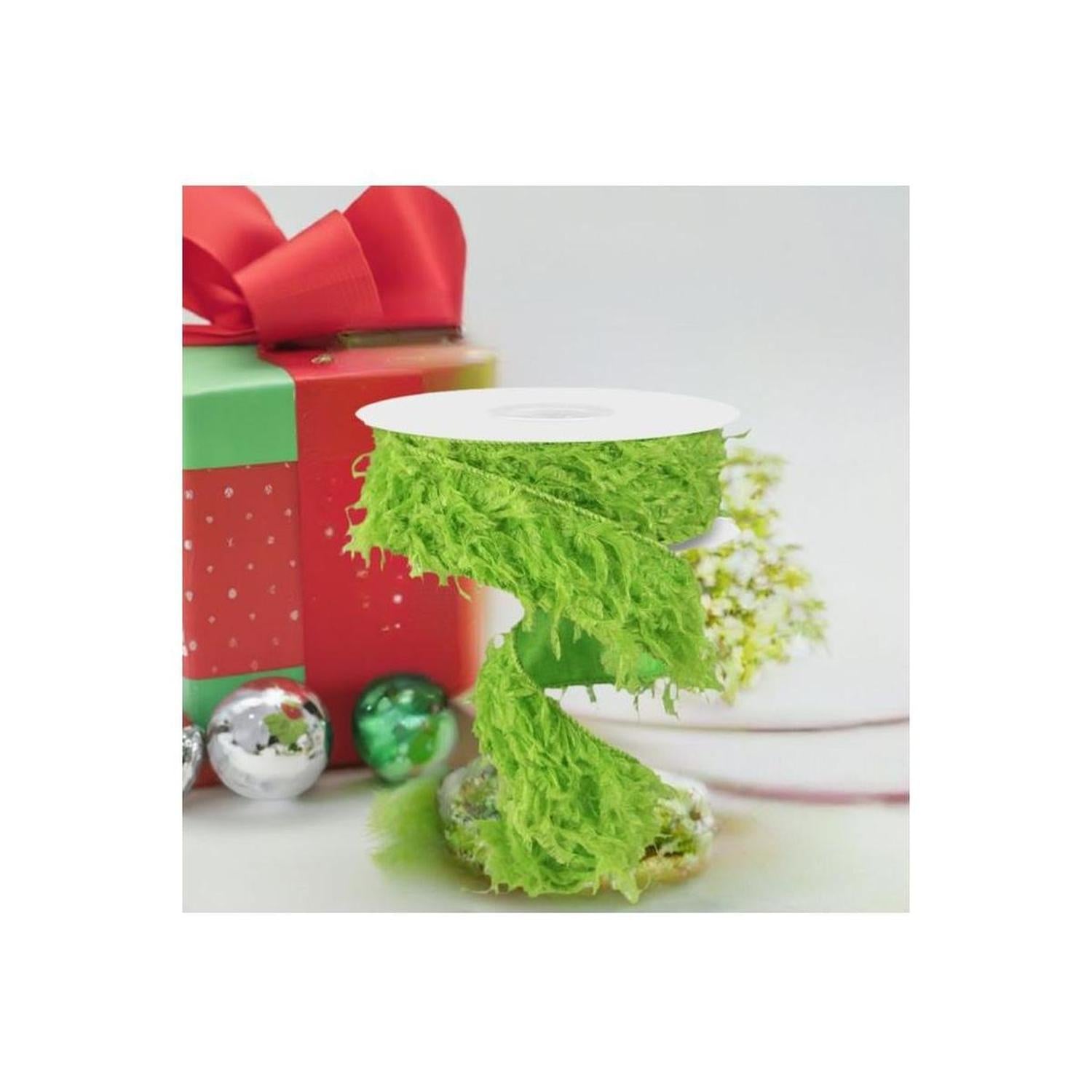 Shop For 1.5" Furry Ribbon: Lime Green (10 Yards) at Michelle's aDOORable Creations
