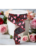 Shop For 1.5" Heart Leopard Spots Ribbon: Black (10 Yard) RGC1894WJ