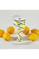 Shop For 1.5" Lemon Thin Stripes Ribbon: White (10 Yards) at Michelle's aDOORable Creations