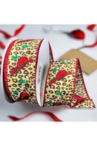 1.5" Leopard Cardinal Ribbon (10 Yards) - Michelle's aDOORable Creations - Wired Edge Ribbon