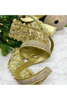 Shop For 1.5" Metallic Dupion Duchess Jewel Ribbon: Gold (10 Yards) 05-1283