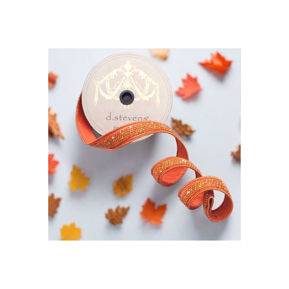 Shop For 1.5" Metallic Dupion Duchess Jewel Ribbon: Orange (10 Yards) at Michelle's aDOORable Creations