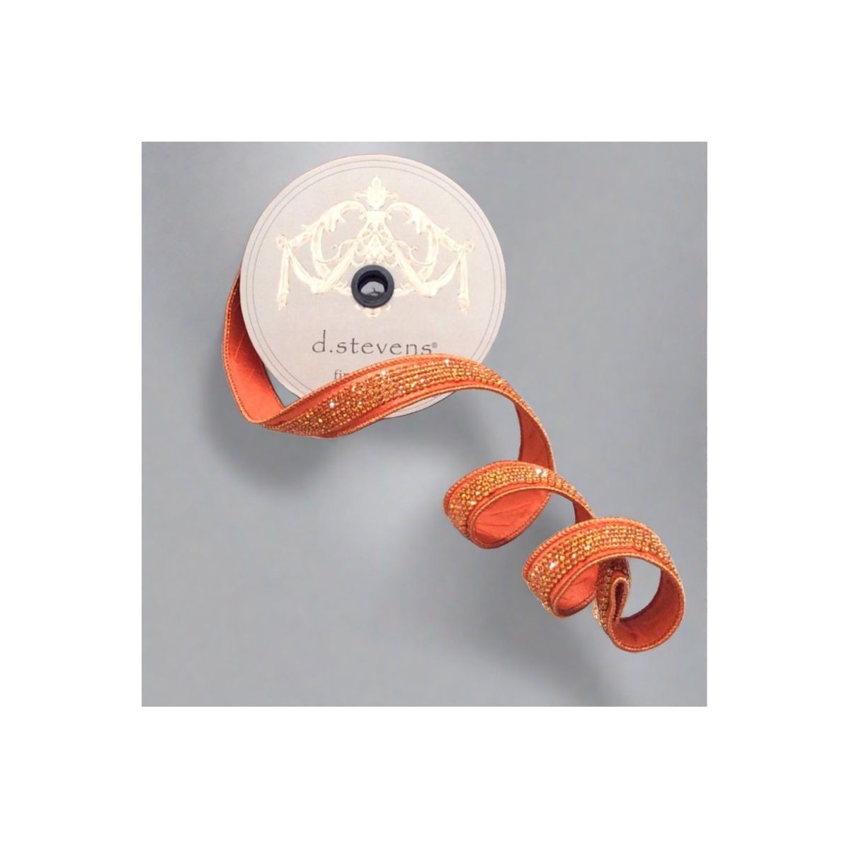Shop For 1.5" Metallic Dupion Duchess Jewel Ribbon: Orange (10 Yards) at Michelle's aDOORable Creations
