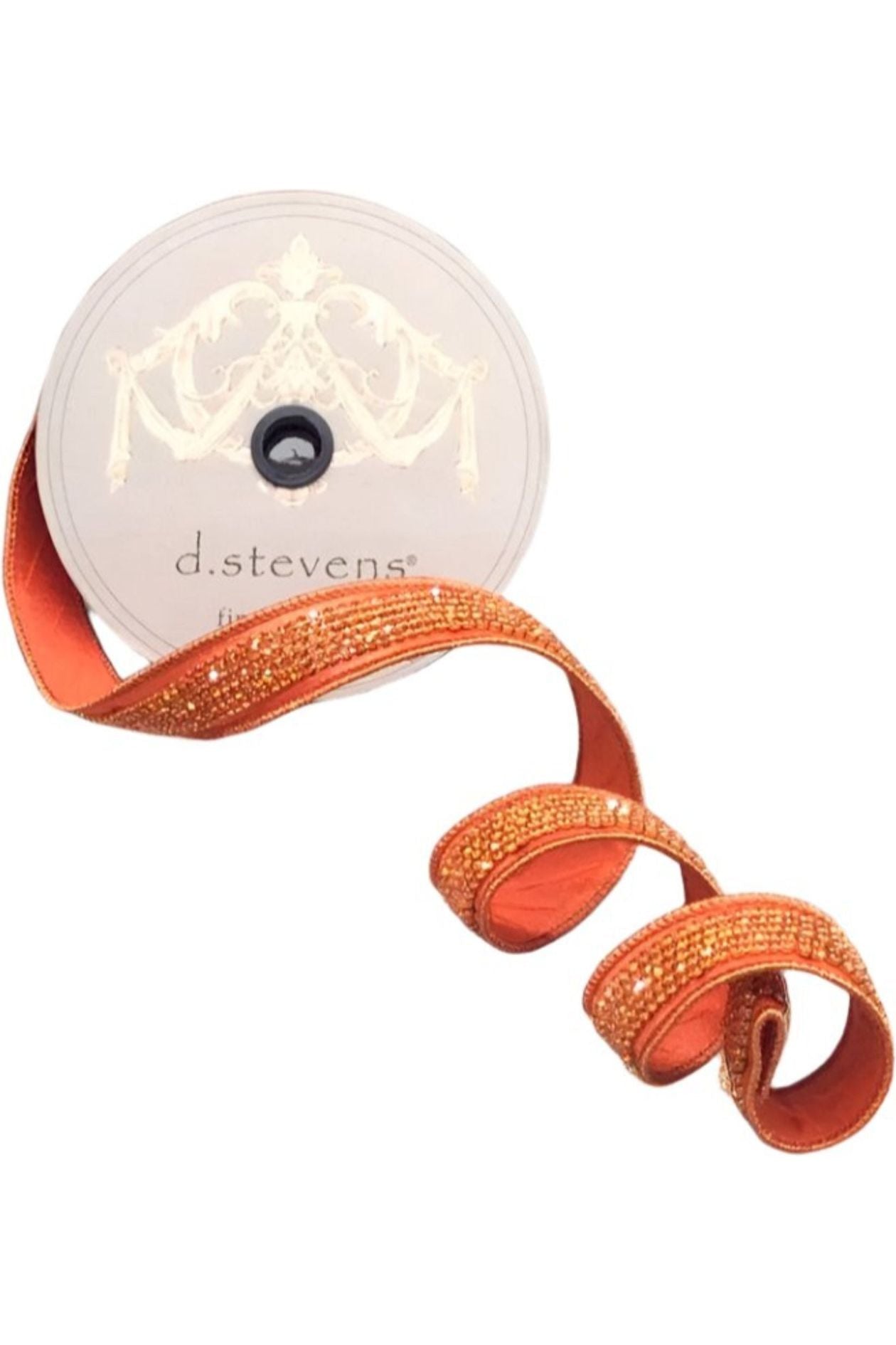 Shop For 1.5" Metallic Dupion Duchess Jewel Ribbon: Orange (10 Yards) at Michelle's aDOORable Creations