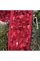 Shop For 1.5" Metallic Sequin Ribbon: Red (10 Yards) 18-4088