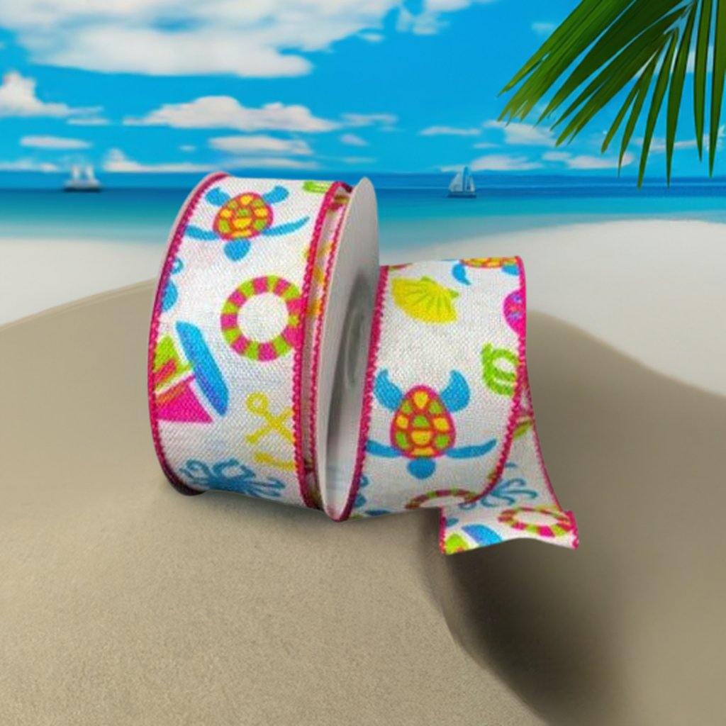 Shop For 1.5" Nautical Ivory Ribbon (10 Yards) at Michelle's aDOORable Creations
