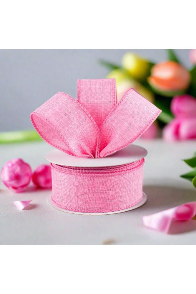 Shop For 1.5" Royal Burlap Ribbon: Pink (10 Yards) at Michelle's aDOORable Creations