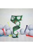 1.5" Royal Canvas Golf Balls & Tee Ribbon: Emerald Green (10 Yards) - Michelle's aDOORable Creations - Wired Edge Ribbon