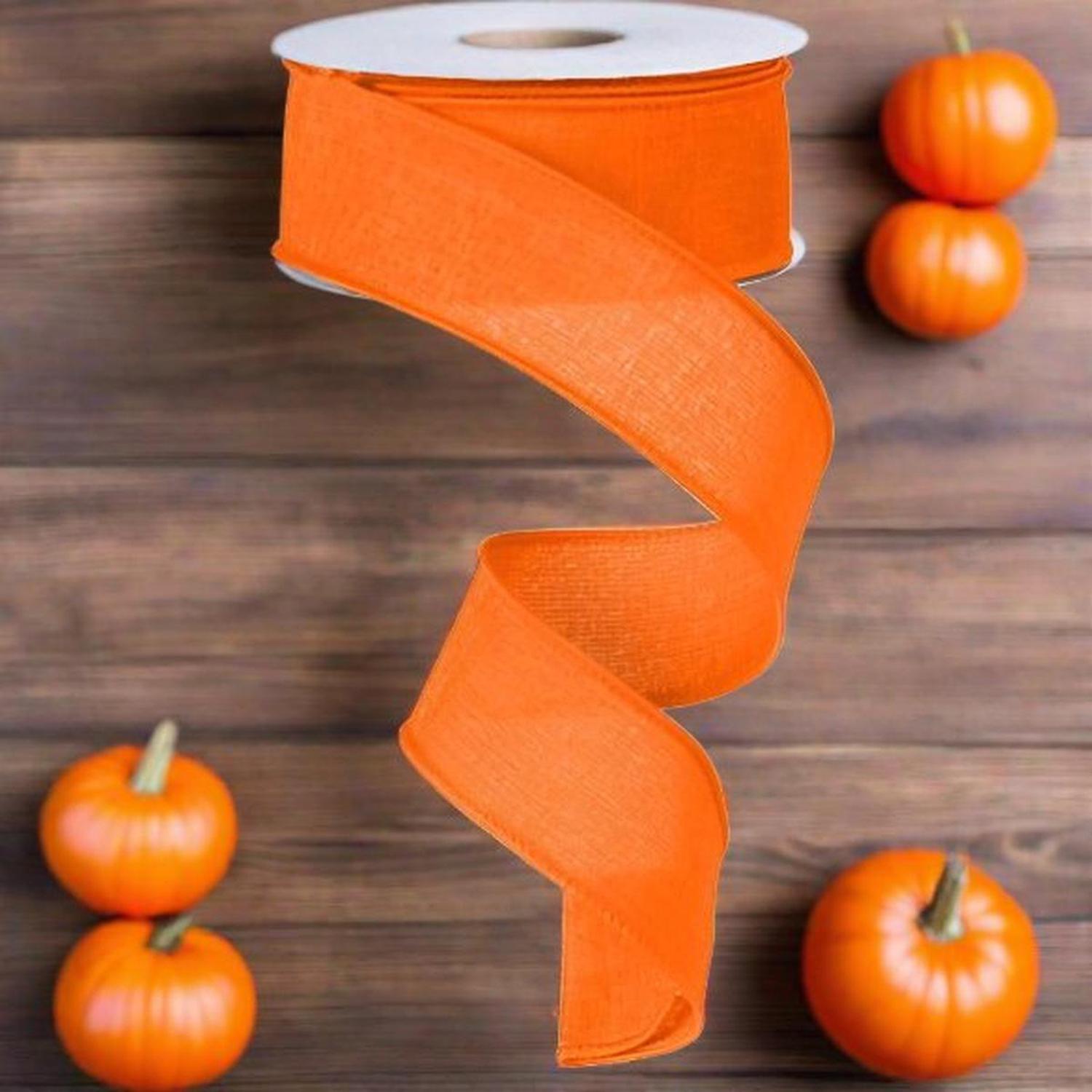 1.5" Royal Canvas Ribbon: New Orange (10 Yards)