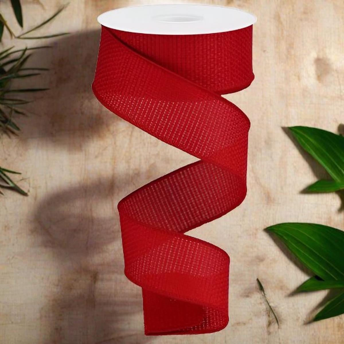 Shop For 1.5" Royal Faux Burlap Ribbon: Red (10 Yards) at Michelle's aDOORable Creations