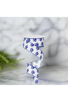 Shop For 1.5" Satin Paw Print Ribbon: Blue & White (10 Yards) RG1776WR