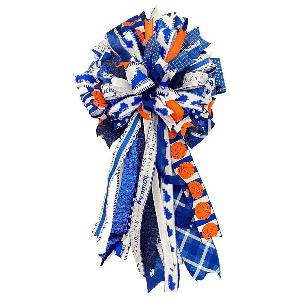 Shop For 1.5" Satin Paw Print Ribbon: Blue & White (10 Yards) at Michelle's aDOORable Creations