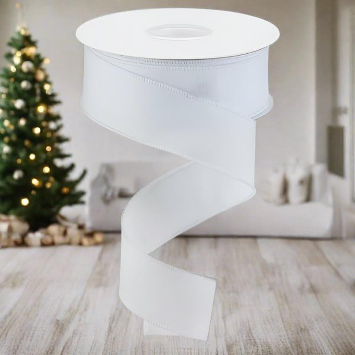 Shop For 1.5" Shimmer Glitter Ribbon: White (10 Yards) at Michelle's aDOORable Creations