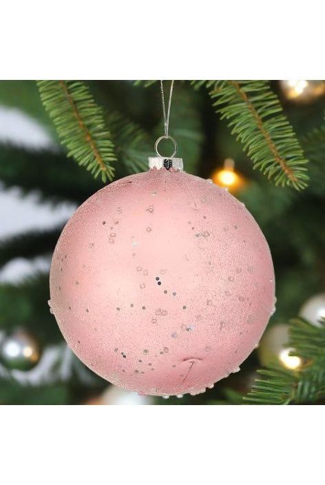 Shop For 150MM Ice Sugared Gumdrop Ball Ornament: Pink MTX64888PINK