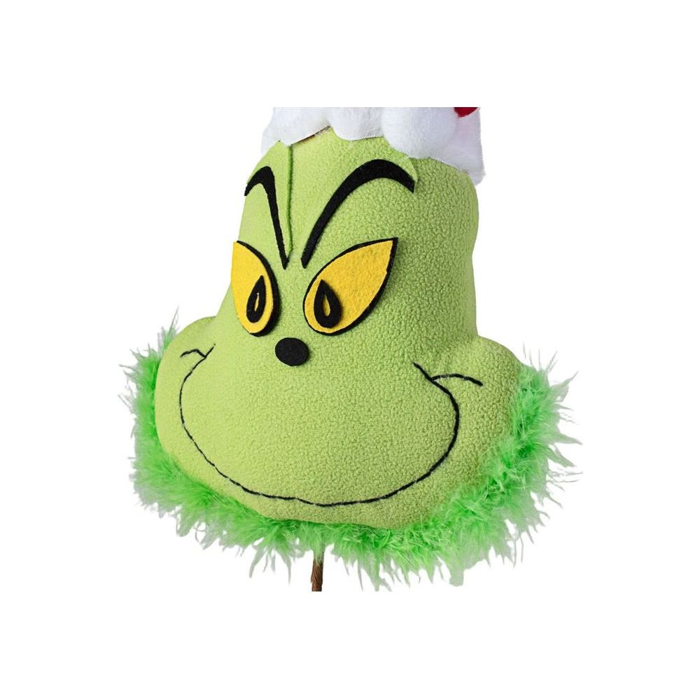 18" Plush Green Monster Head Pick - Michelle's aDOORable Creations - Sprays and Picks