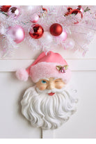 Shop For 18" Santa Face with Pink Hat Wall Art 4210233