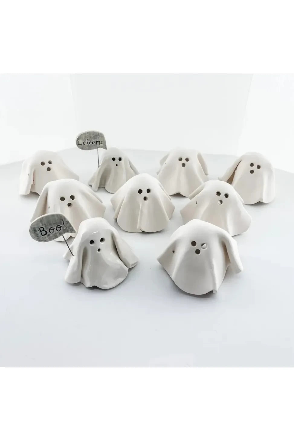 Shop For Ceramic Ghost Tea Light Holder at Michelle's aDOORable Creations