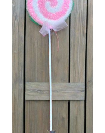 22" Sparkle Candy Swirl Lollipop: Pink - Michelle's aDOORable Creations - Sprays and Picks