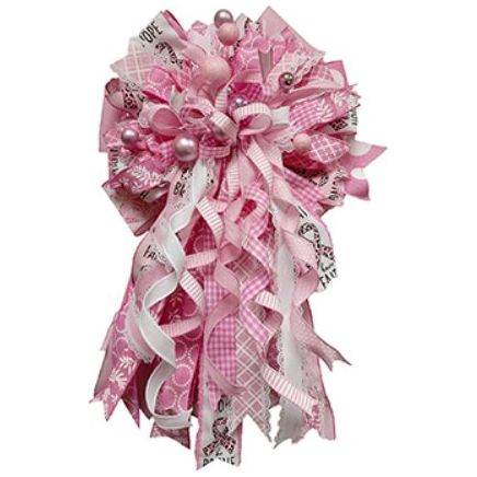 Shop For 2.5" Breast Cancer Leopard Ribbon: Pale Pink (10 Yards) at Michelle's aDOORable Creations