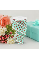 Shop For 2.5" Dots & Stripes Glitter Ribbon: Mint Green (10 Yards) RG01405A6