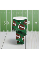Shop For 2.5" Football Ribbon: Emerald Green (10 Yards) RGA136906