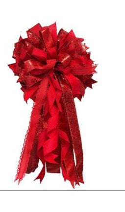 2.5" Royal Canvas Ribbon: Red (10 Yards) - Michelle's aDOORable Creations - Wired Edge Ribbon