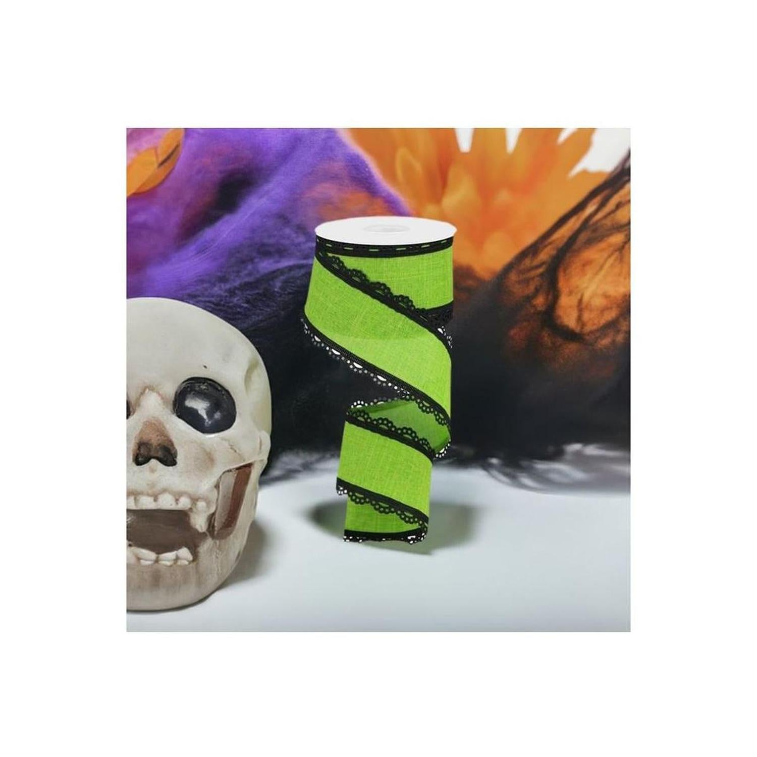 Shop For 2.5" Scalloped Edge Ribbon: Green (10 Yards) at Michelle's aDOORable Creations