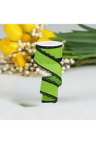 2.5" Scalloped Edge Ribbon: Green (10 Yards) - Michelle's aDOORable Creations - Wired Edge Ribbon