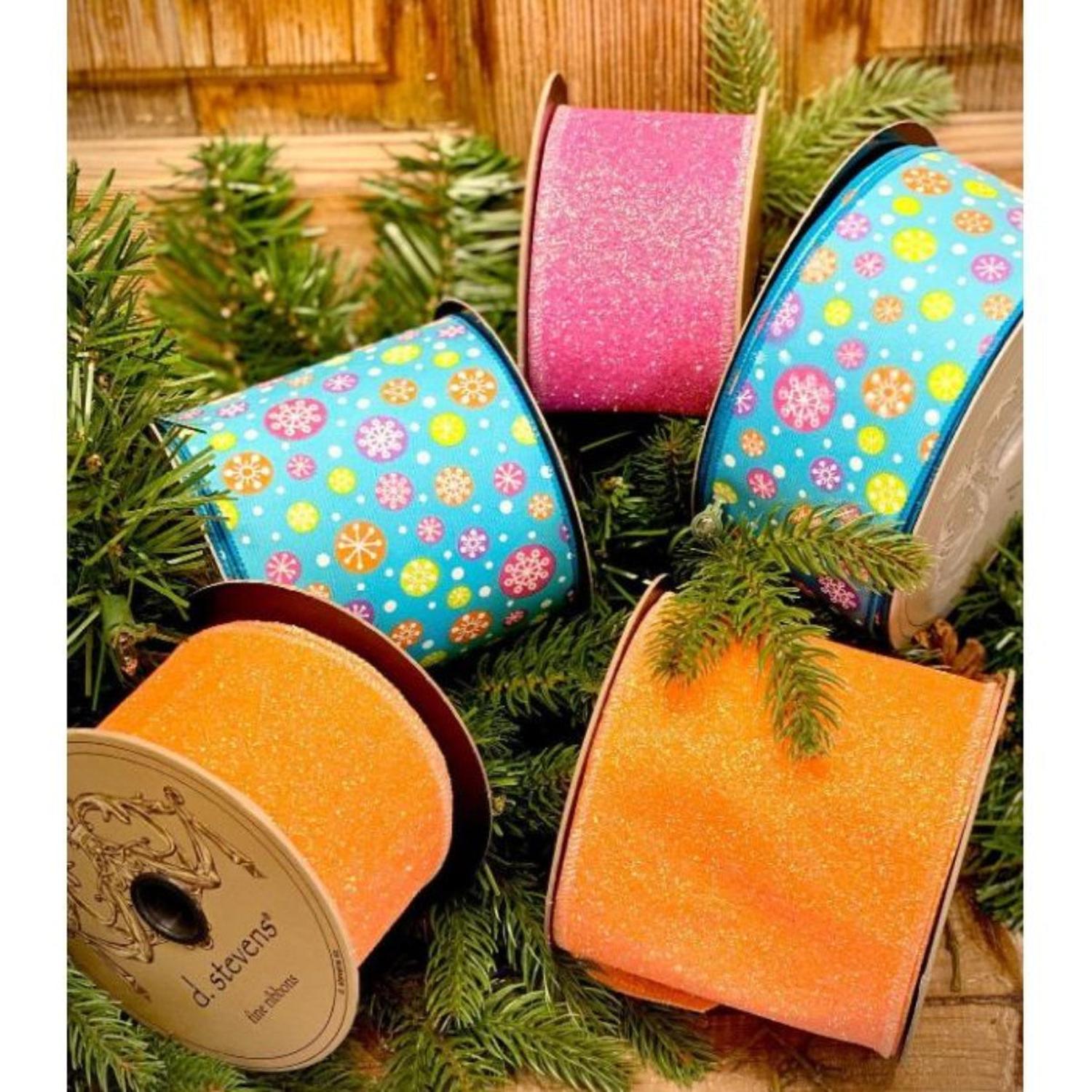 Shop For 2.5" Sugar Glitter Matrix Ribbon: Pink (10 Yards) at Michelle's aDOORable Creations