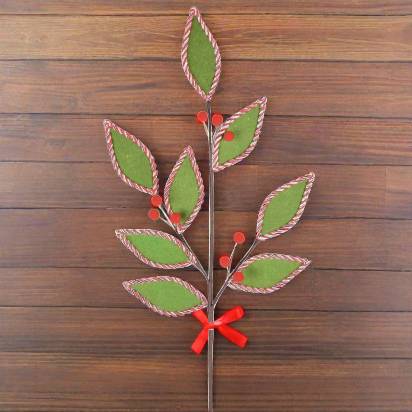 Shop For 29” Leaf Berry Spray: Red/Green 158835
