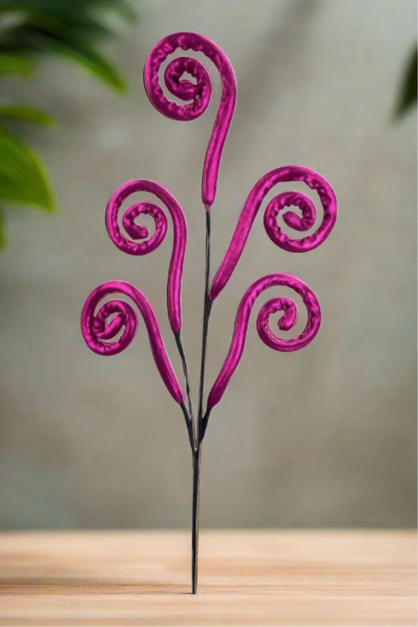 Shop For 29" Metallic Spiral Spray: Hot Pink at Michelle's aDOORable Creations