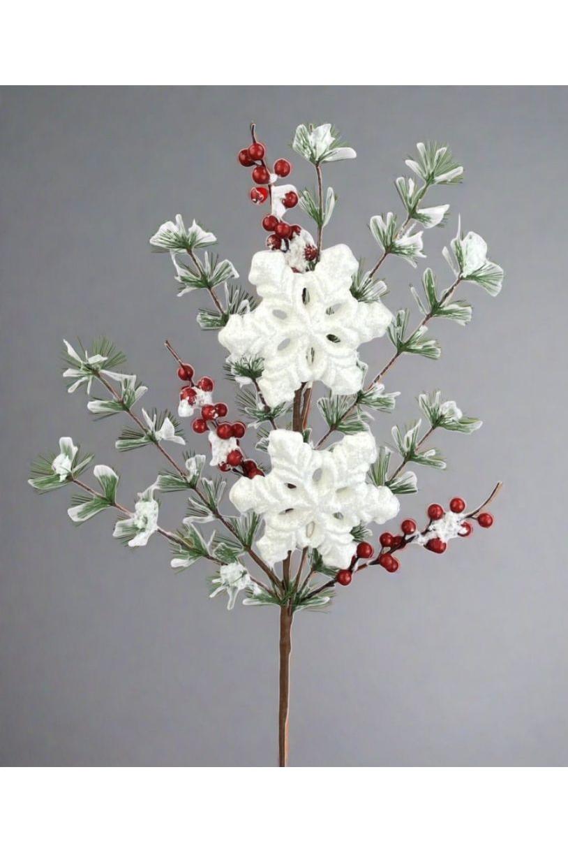 Shop For 30" Snowflake Berry Spray at Michelle's aDOORable Creations