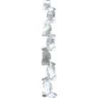 Silver metallic vinyl die-cut boot garland with shiny finish