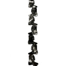 Black metallic vinyl drill team boot garland for homecoming mums