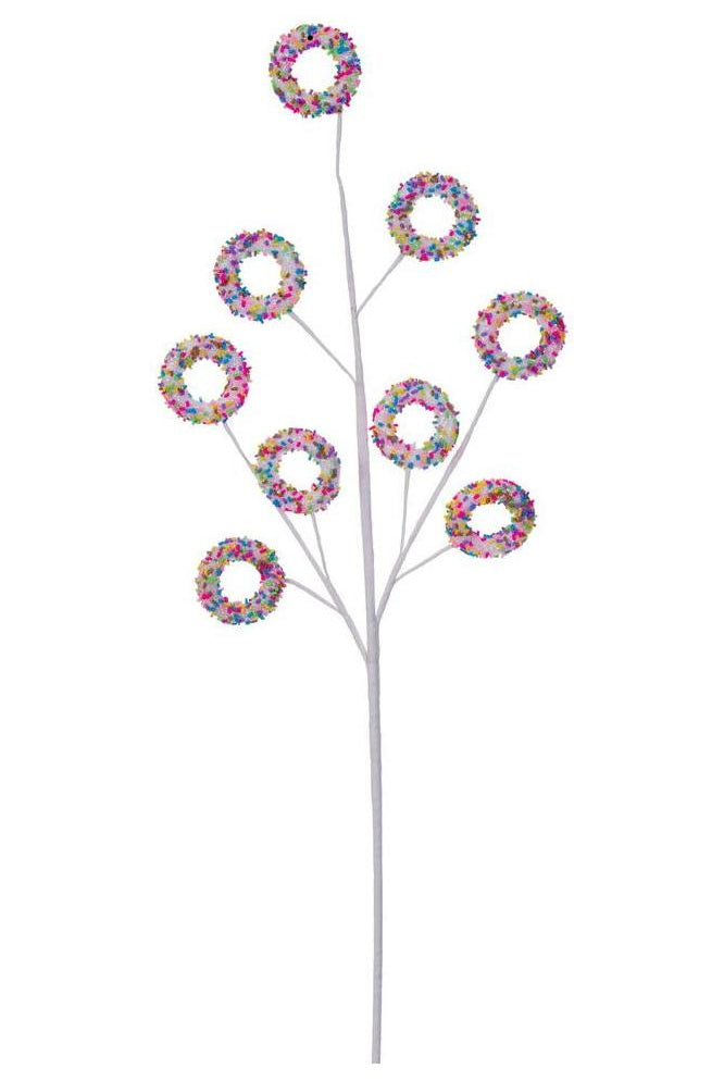 Shop For 36" White Glitter Circle Artificial Christmas Spray (Set of 3) EH236911