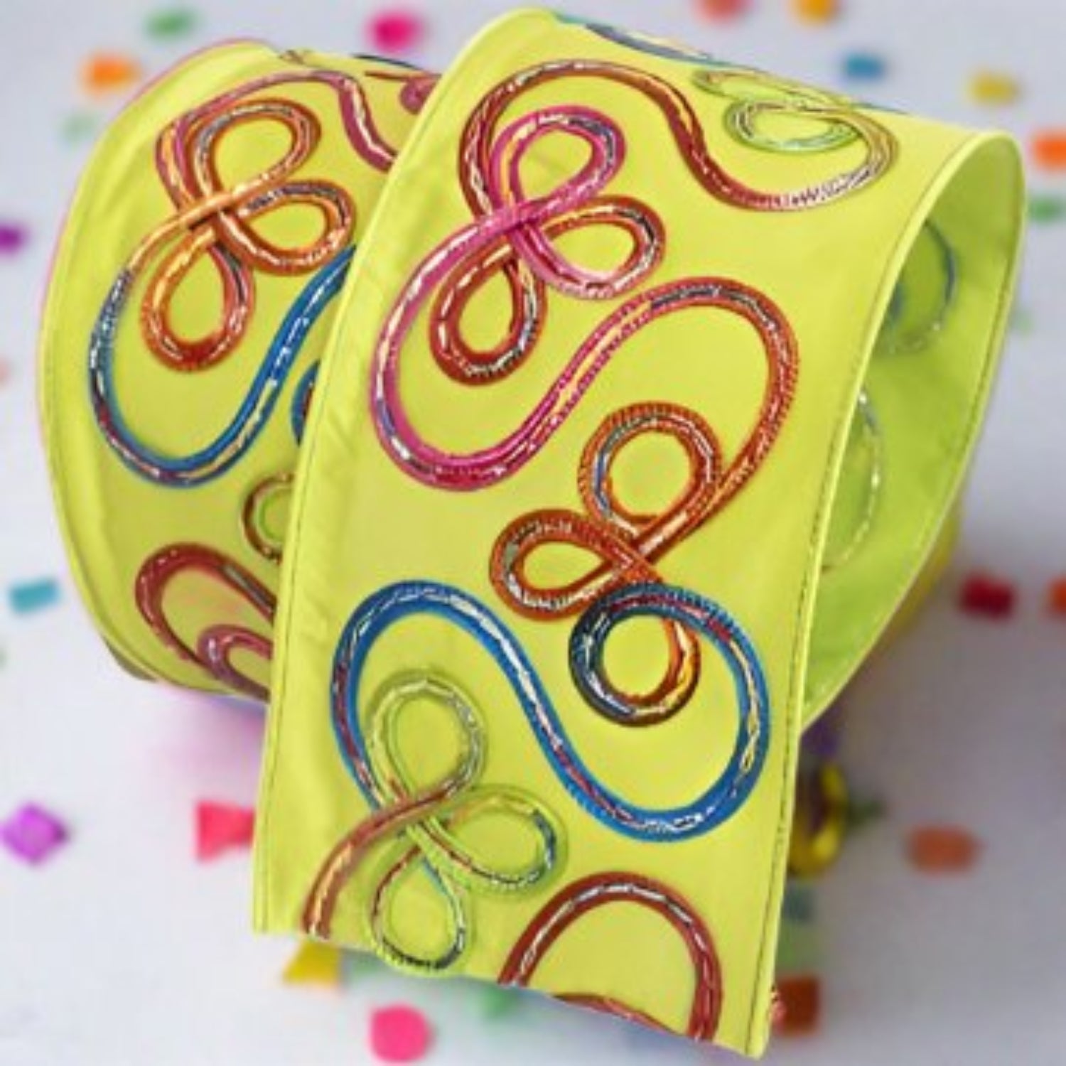 Shop For 4" Candy Loop Ribbon: Lime Green (10 Yards) at Michelle's aDOORable Creations