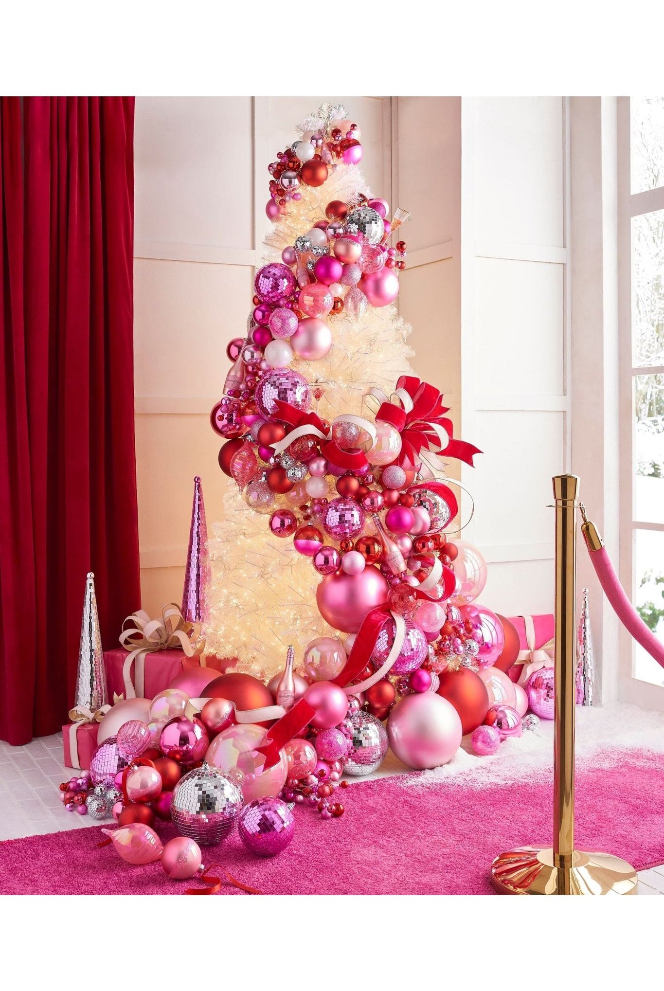 4' Pink Ball Garland - Michelle's aDOORable Creations - Garland