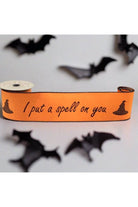 4" Put a Spell On Your Felt Ribbon: Orange (5 Yards) - Michelle's aDOORable Creations - Wired Edge Ribbon