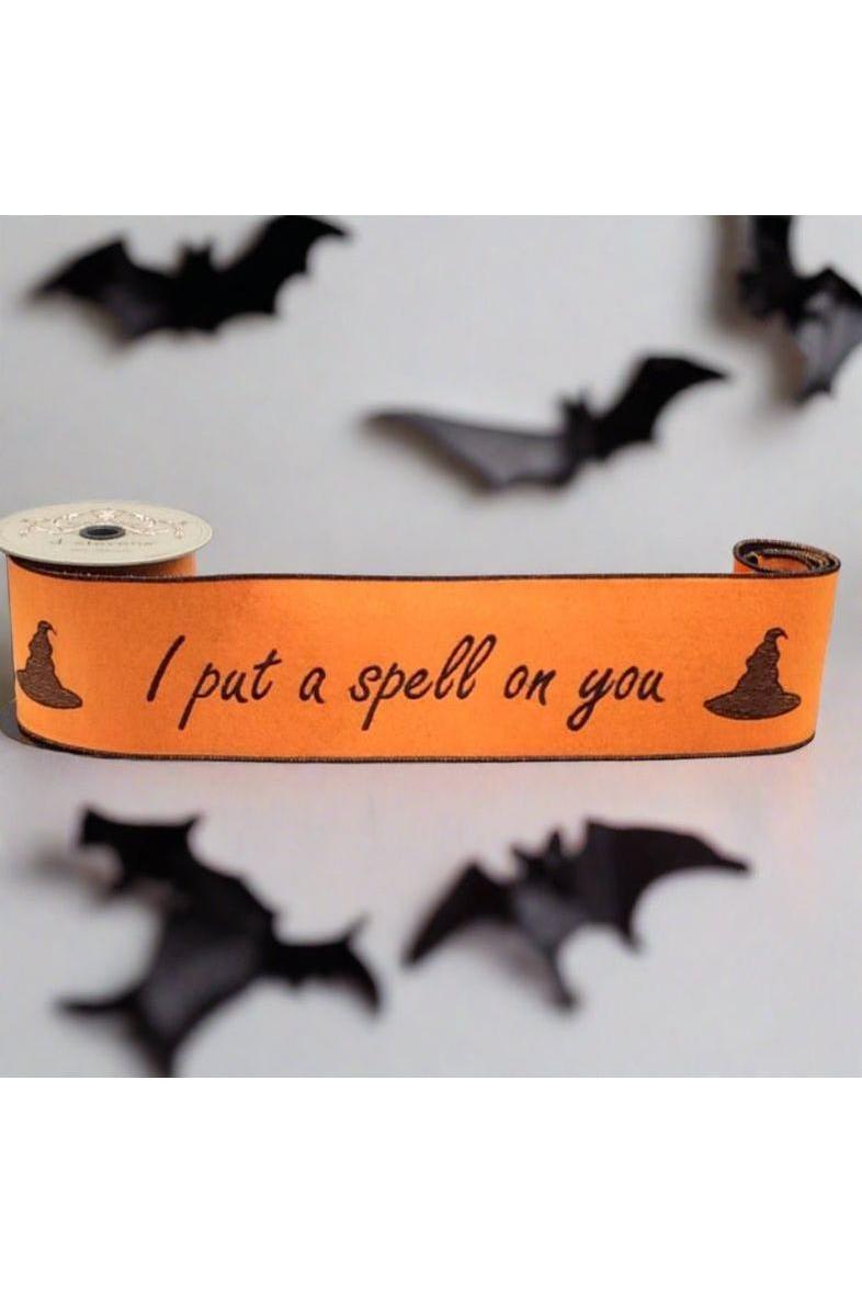 Shop For 4" Put a Spell On You Felt Ribbon: Orange (5 Yards) at Michelle's aDOORable Creations