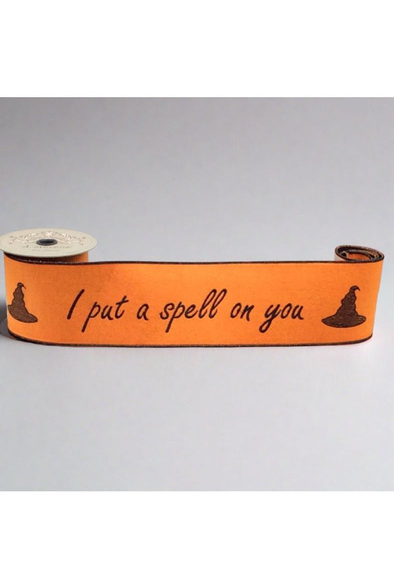 Shop For 4" Put a Spell On Your Felt Ribbon: Orange (5 Yards) 18-4404