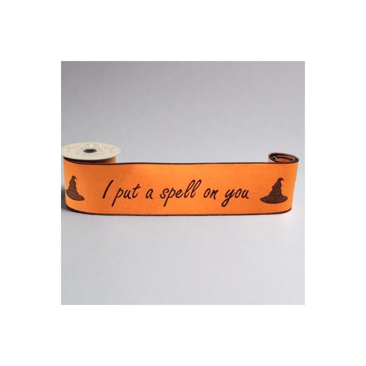 Shop For 4" Put a Spell On You Felt Ribbon: Orange (5 Yards) at Michelle's aDOORable Creations