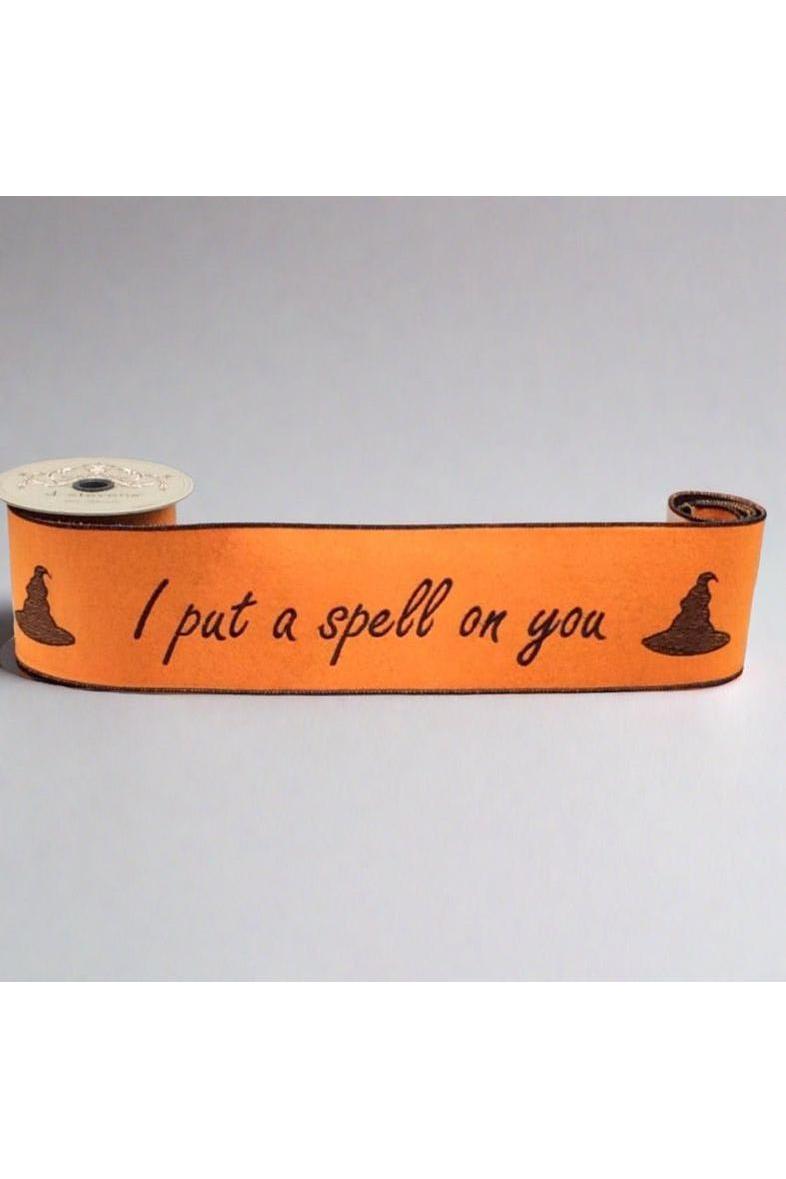 Shop For 4" Put a Spell On You Felt Ribbon: Orange (5 Yards) at Michelle's aDOORable Creations