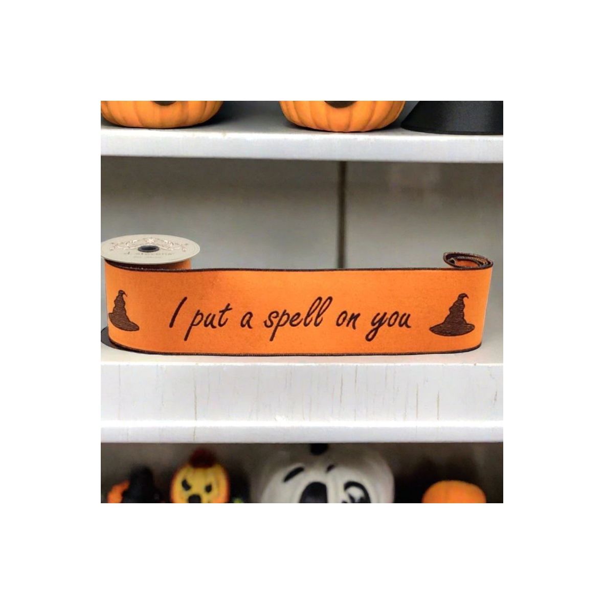 Shop For 4" Put a Spell On You Felt Ribbon: Orange (5 Yards) at Michelle's aDOORable Creations