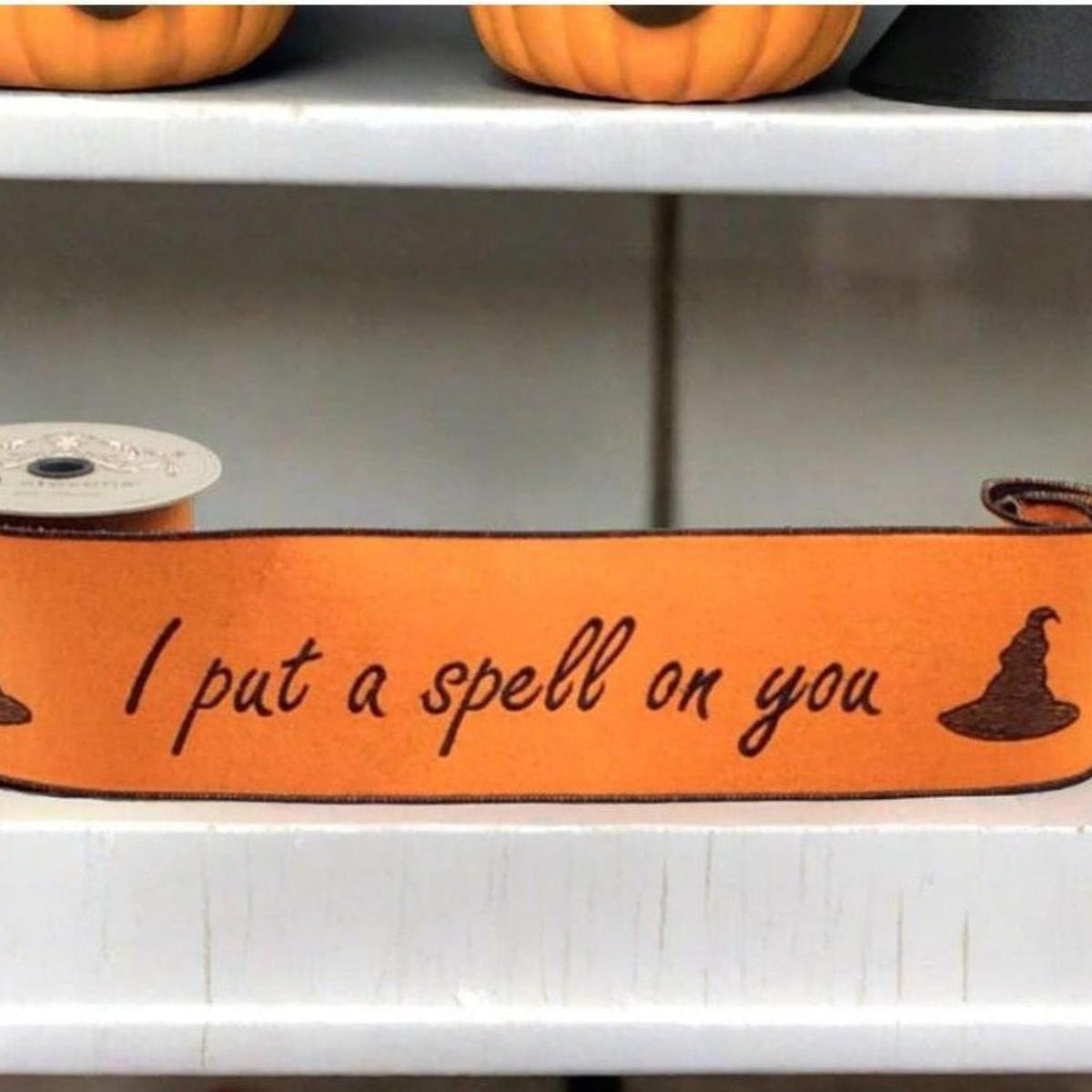 Shop For 4" Put a Spell On You Felt Ribbon: Orange (5 Yards) at Michelle's aDOORable Creations