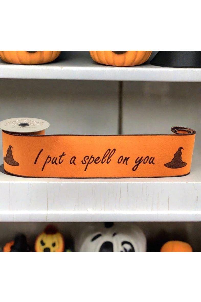 Shop For 4" Put a Spell On You Felt Ribbon: Orange (5 Yards) at Michelle's aDOORable Creations