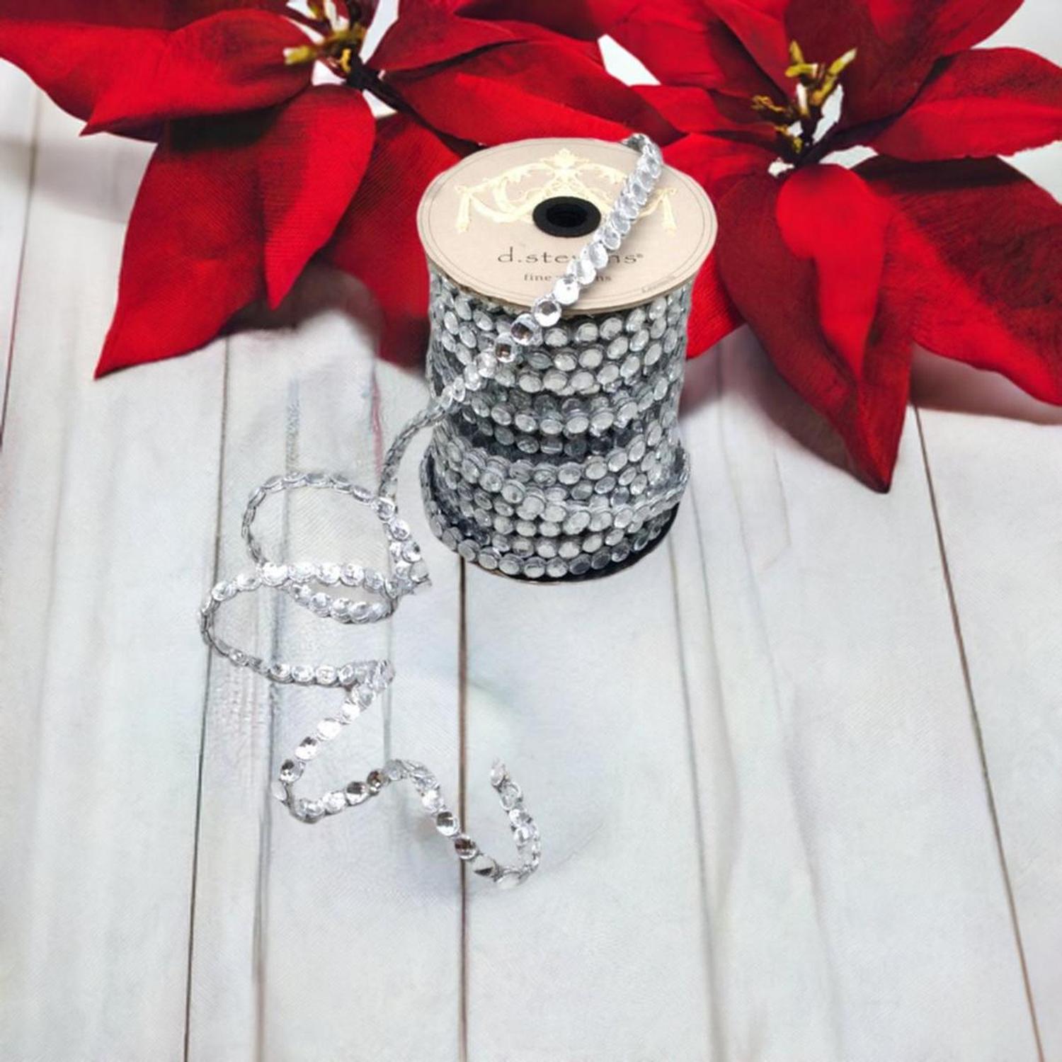Shop For .5" Crown Jewel Garland Ribbon: Crystal (10 Yards) at Michelle's aDOORable Creations