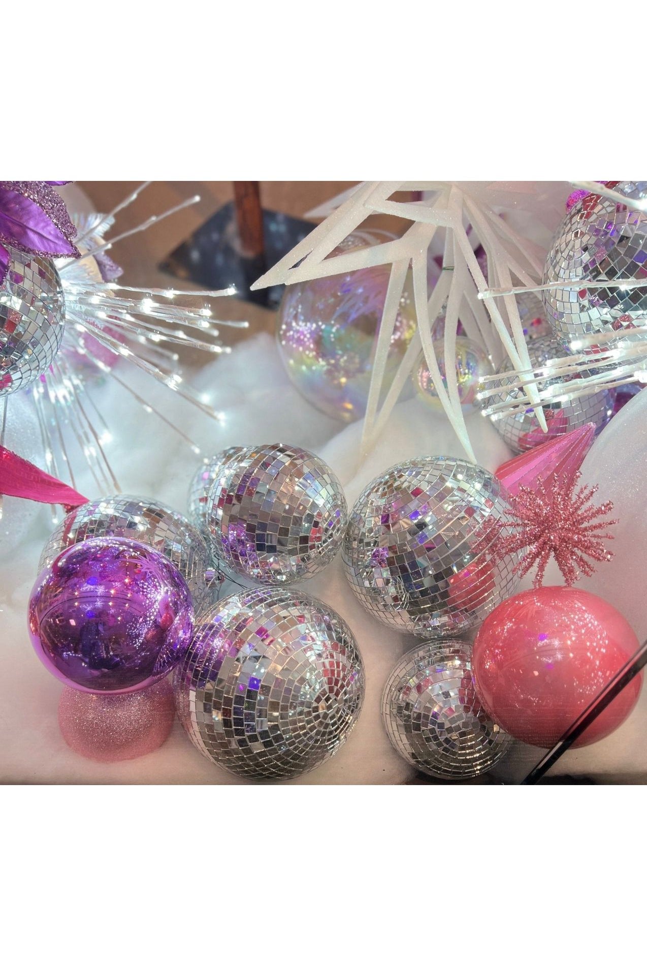 Shop For 6" Silver Mirror Ball Ornament (Set of 4) N233307