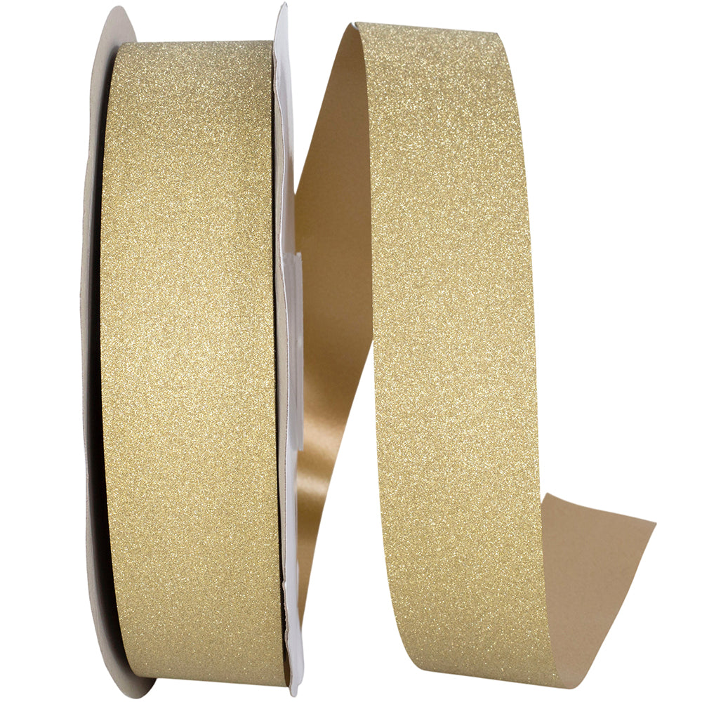 Gold jewel dust ribbon spool with backing
