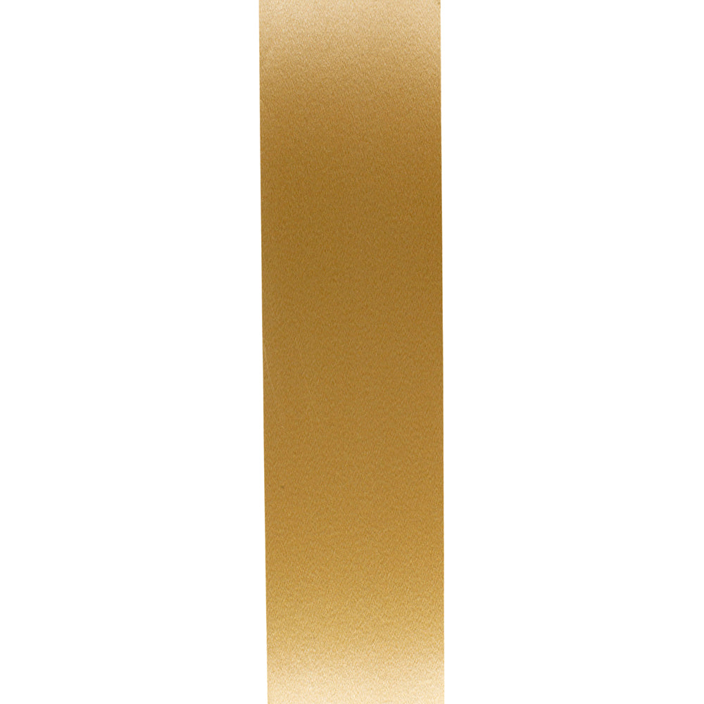 Smooth metallic reverse side of non-wired gold homecoming ribbon