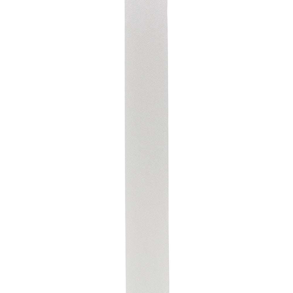 Smooth white non-wired homecoming ribbon side view